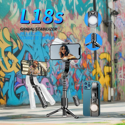 DJ READY STOCK L18S MINI Original GIMBAL STABILIZER L08 Mobile phone stabilizer anti-shake handheld PTZ video shooting Vlog tripod