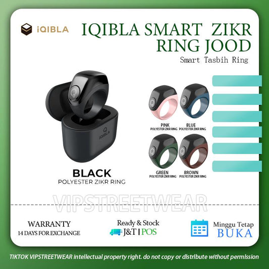 2024 Newest Collection Titanium larger screen Than Before 55mah 7days standby 3Size in 1box(Lcoal Seller)Iqibla Jood Zikr Ring
