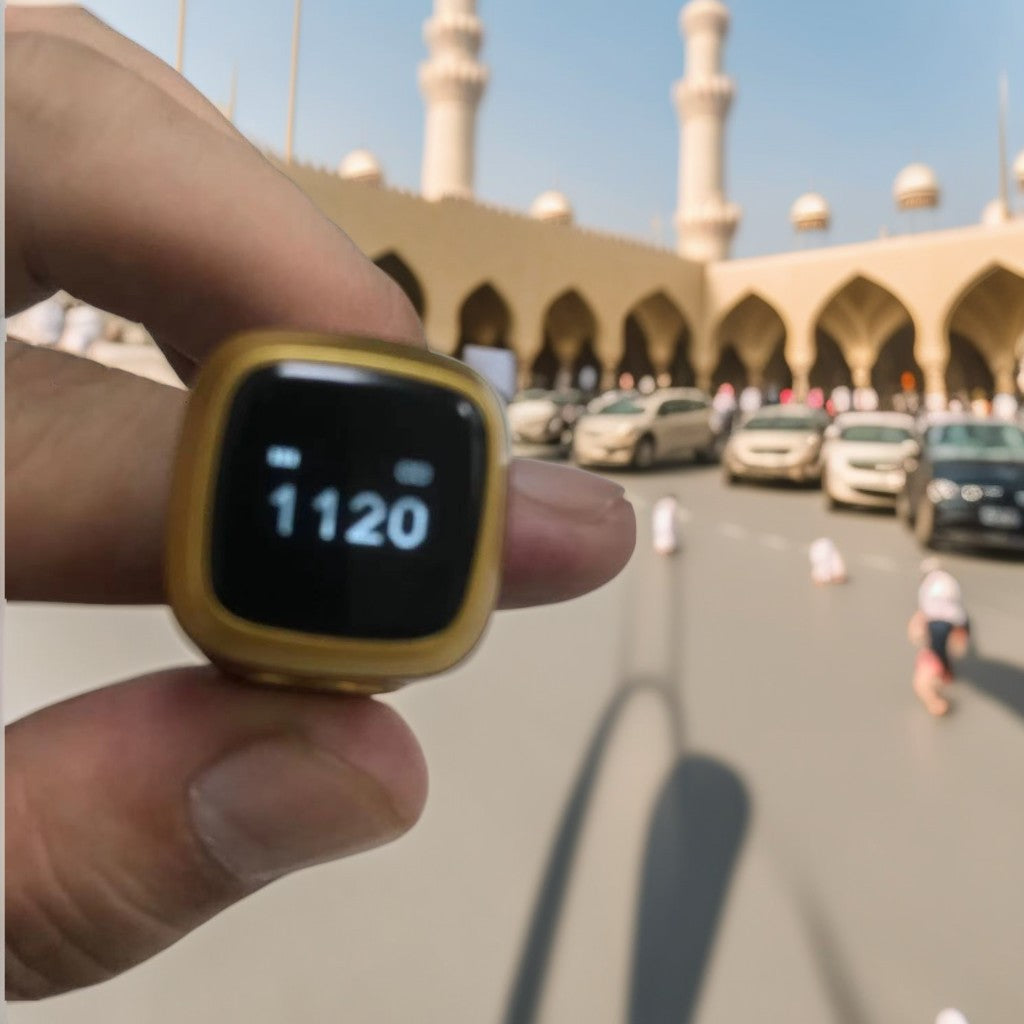 2024's Local seller Smart ring Cincin zikr ring IQIBLA Noor tasbeeh ring  Max count 9999 bluetooth connect larger digital