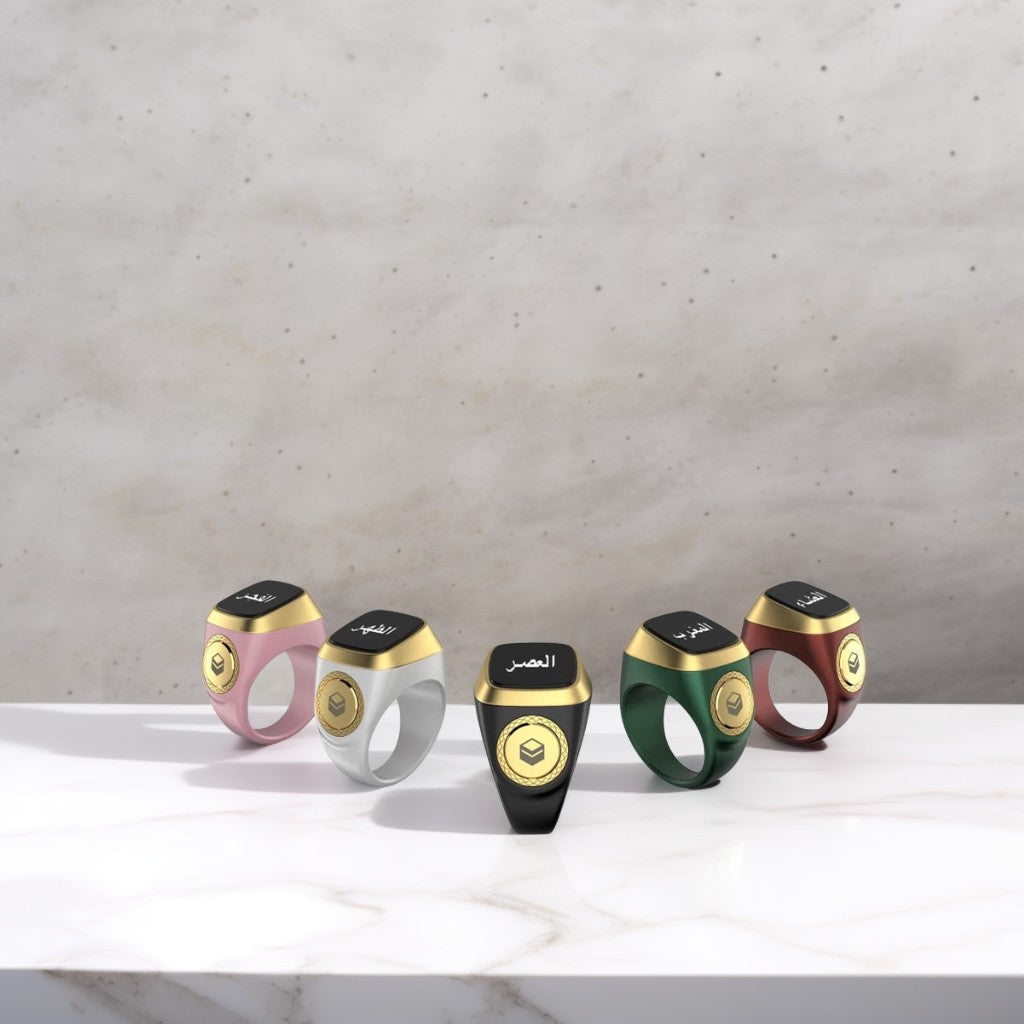 2024's Local seller Smart ring Cincin zikr ring IQIBLA Noor tasbeeh ring  Max count 9999 bluetooth connect larger digital