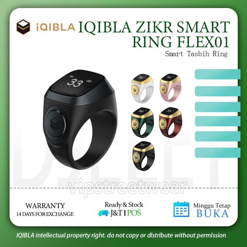 2024's Local seller Smart ring Cincin zikr ring IQIBLA Noor tasbeeh ring  Max count 9999 bluetooth connect larger digital