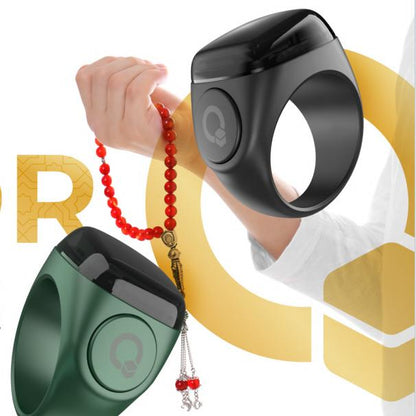 2024's Local seller Smart ring Cincin zikr ring IQIBLA Noor tasbeeh ring  Max count 9999 bluetooth connect larger digital