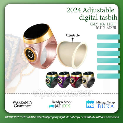Smart Tasbih Tally Counter Ring for Muslims Zikr Digital Tasbeeh