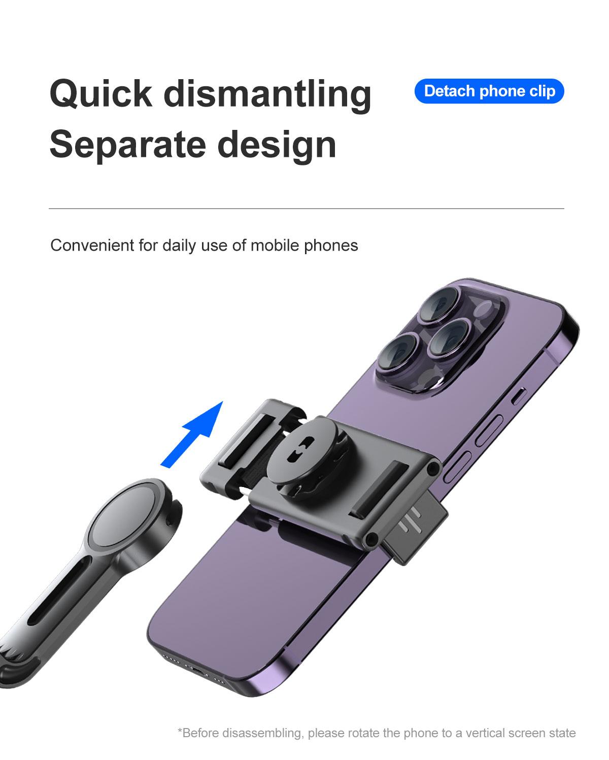 VIPstreetwear Pemegang Telefon Pintar P02 360° Muka Pintar / Penjejakan Objek Baharu Robot Peribadi-Kameraman.AI tripod penstabil untuk telefon