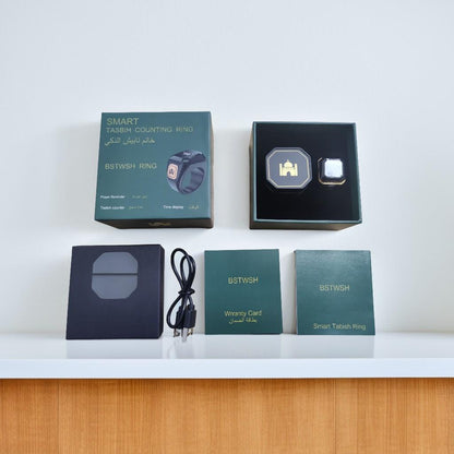 2024's Diamond OLED screen BSTWSH Smart tasbieh counter Jewel shaped integrated upper cover Exquisite storage box with metal frame