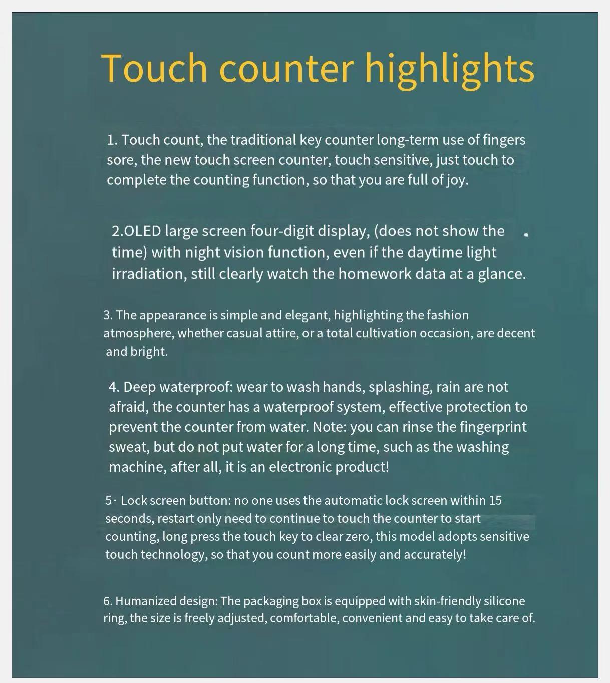 Smart Tasbih Tally Counter Ring for Muslims Zikr Digital Tasbeeh