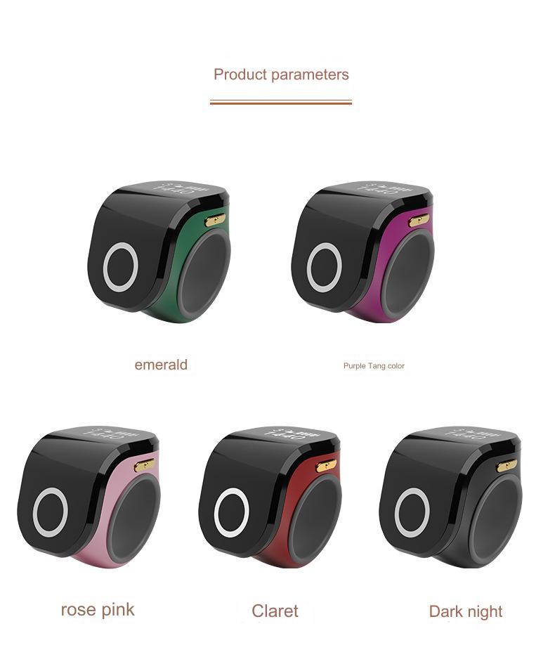 Second generation adjustable ring with lock, multi-channel, vibration reminder function, Muslim ring