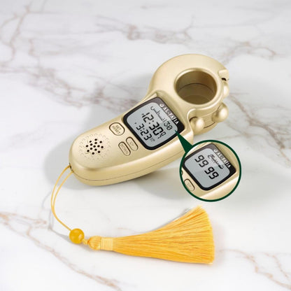 READY STOCK，Azan Clock With Tasbih Digital Athan Watch Qibla Direction Backlight Hijri Calendar Multi-Language
