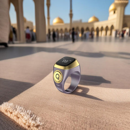 (Local Stock) Smart Tasbih Tally Counter Ring for Muslims Zikr Ring Digital Tasbeeh 5 Prayer Time