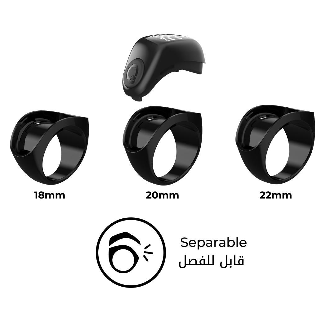 Ready stock Flex advance! Authorized ori Iqibla Smart Tasbih Tally Counter Ring for Muslims Zikr Ring Max count 9999 Large Screen