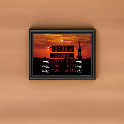 Ready Stock Prayer, Azan, Reminder, Prayer Desk Clock, Qibla Direction Display Hijri Gregorian Clock