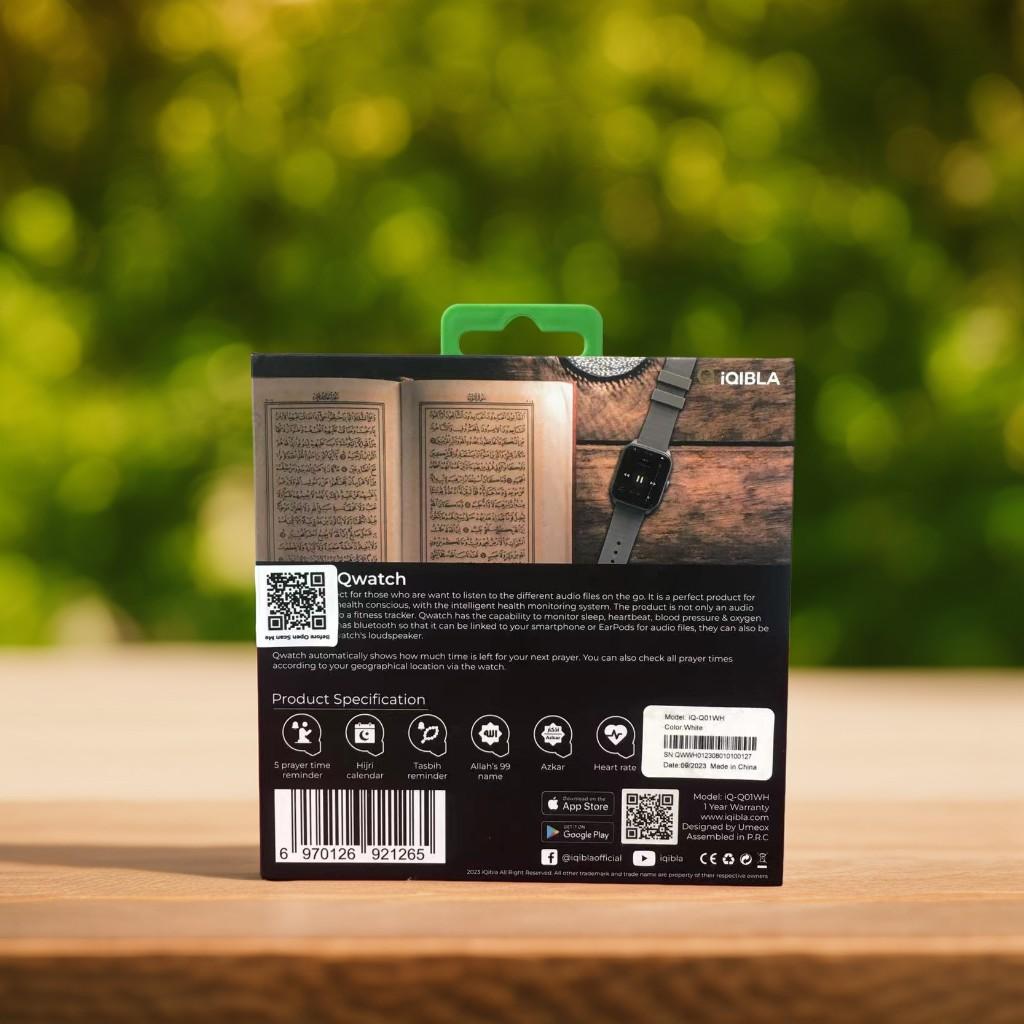 Iqibla Quran Watch S Jam Tangan Azan IQibla Solat Kiblat Digital Muslim Islamic Prayer health Watch