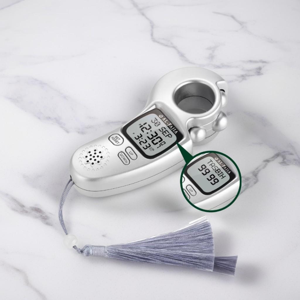 READY STOCK，Azan Clock With Tasbih Digital Athan Watch Qibla Direction Backlight Hijri Calendar Multi-Language