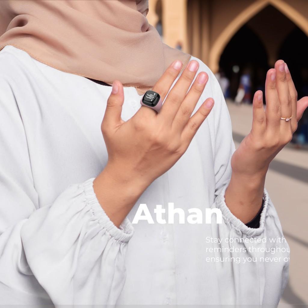 2024's Cincin zikr ring IQIBLA Noor tasbeeh ring Local seller Smart ring Max count 9999 bluetooth connect larger digital