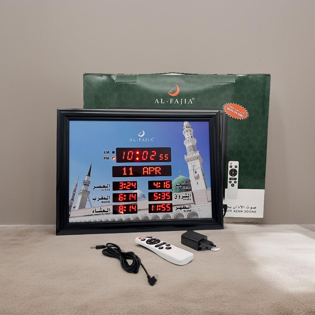 Ready Stock Prayer, Azan, Reminder, Prayer Desk Clock, Qibla Direction Display Hijri Gregorian Clock