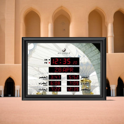 Ready Stock Prayer, Azan, Reminder, Prayer Desk Clock, Qibla Direction Display Hijri Gregorian Clock