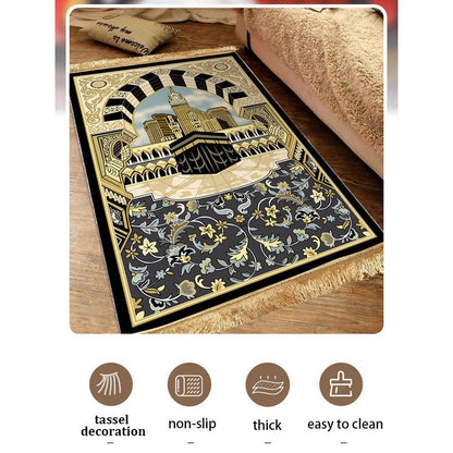 spot high quality blanket High quality Arab blanket Soft plush thickened jacquard carpet clock personal blanket