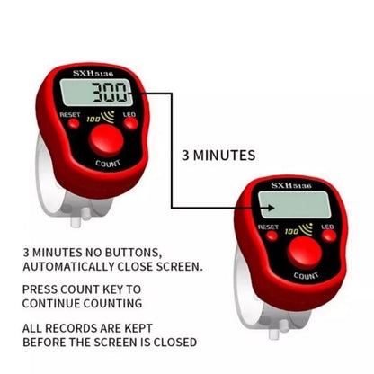 DJ READY STOCK!Tasbih Digital LED Mini Finger Zikir Tally Counter 100 Beep Islamic Muslim Prayer Beads Plain Colour