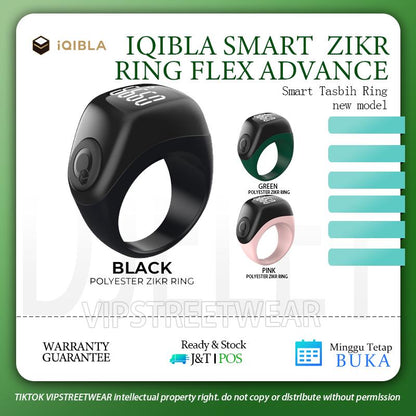 Ready stock Flex advance! Authorized ori Iqibla Smart Tasbih Tally Counter Ring for Muslims Zikr Ring Max count 9999 Large Screen