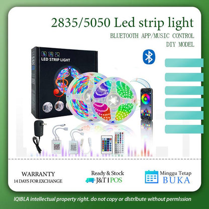 (Local Stock)!Best LED Strip Light 5/20m RGB LED Light Strip 5050/2835 LED Tape Lights Color Changing Strip Lights